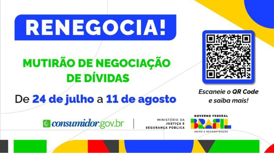 Mutirão de renegociação de dívidas vai até 11 de agosto