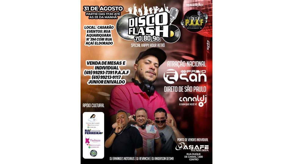 Disco Flash 3ª Edição: Especial Happy Hour Fim de Tarde