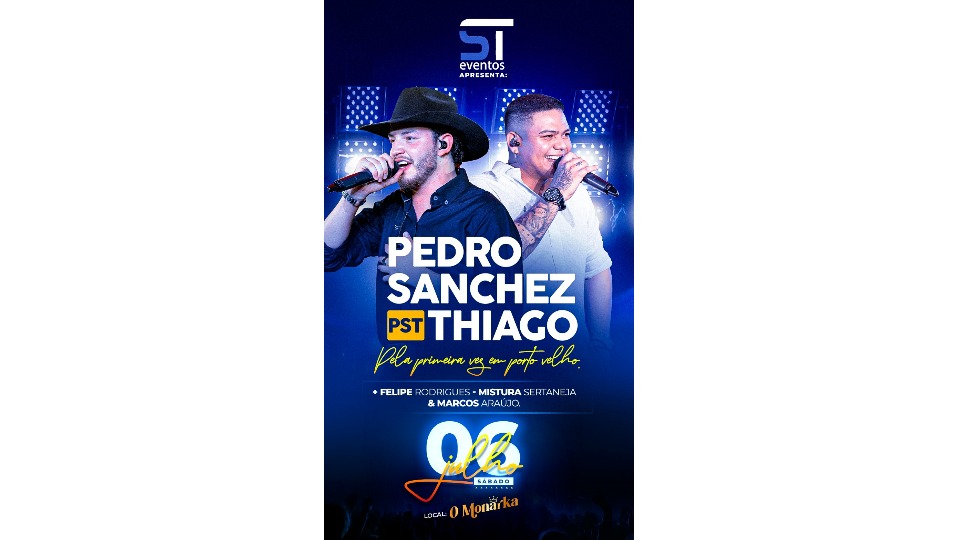 Show Inesquecível em Porto Velho: Pedro Sanchez e Thiago Pela Primeira Vez na Capital