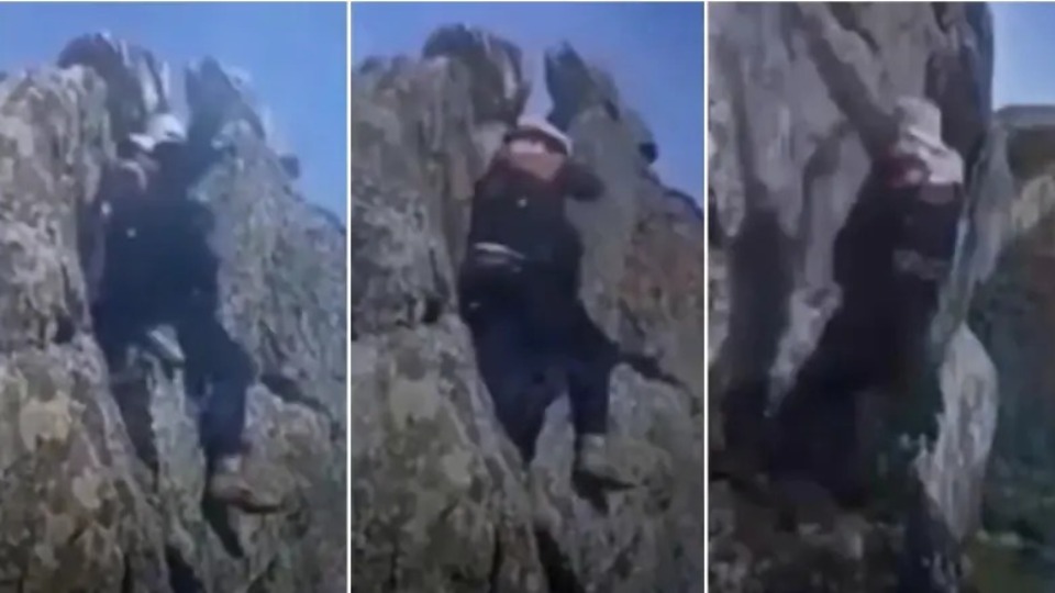 VÍDEO: Trilheiro morre após cair de pedra de 150 metros