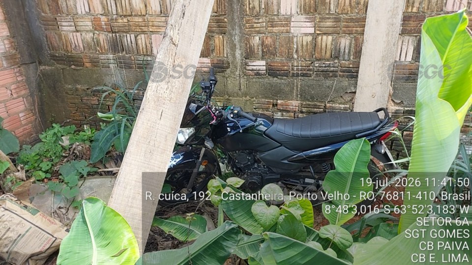 Polícia Militar recupera motocicleta com restrição de furto na zona Sul de Porto Velho